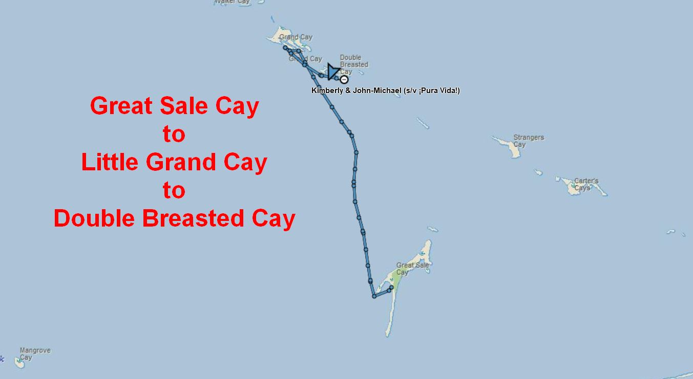 map Great Sale Cay to Double Breasted