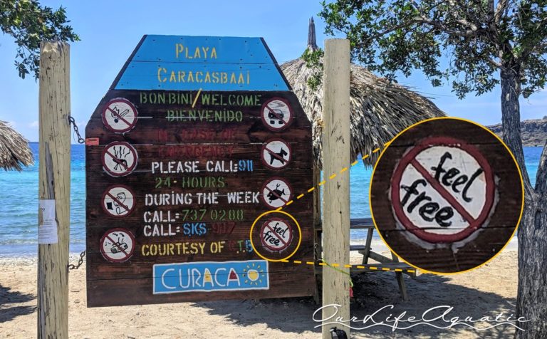 Not sure why it's prohibited to "feel free" at this beach