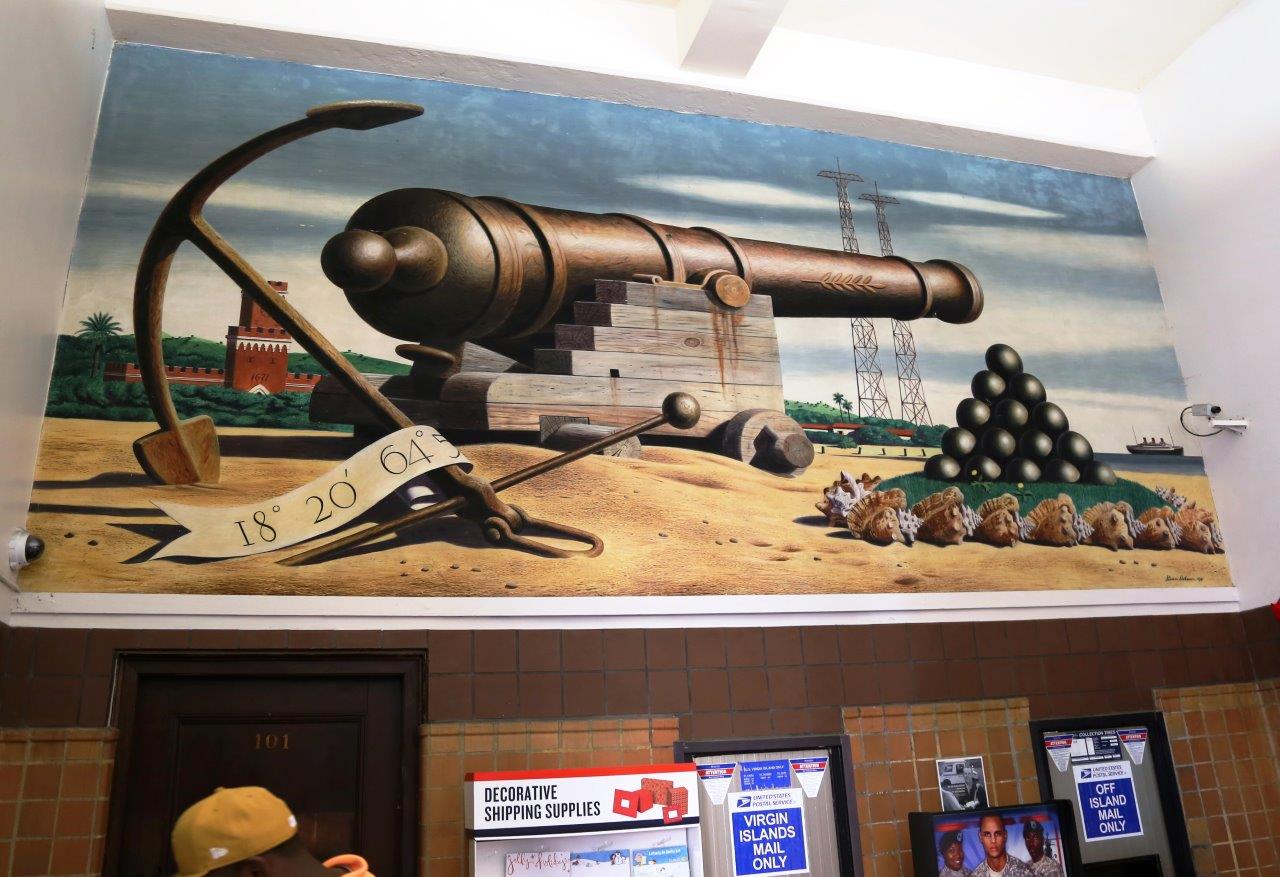 Mural at downtown post office