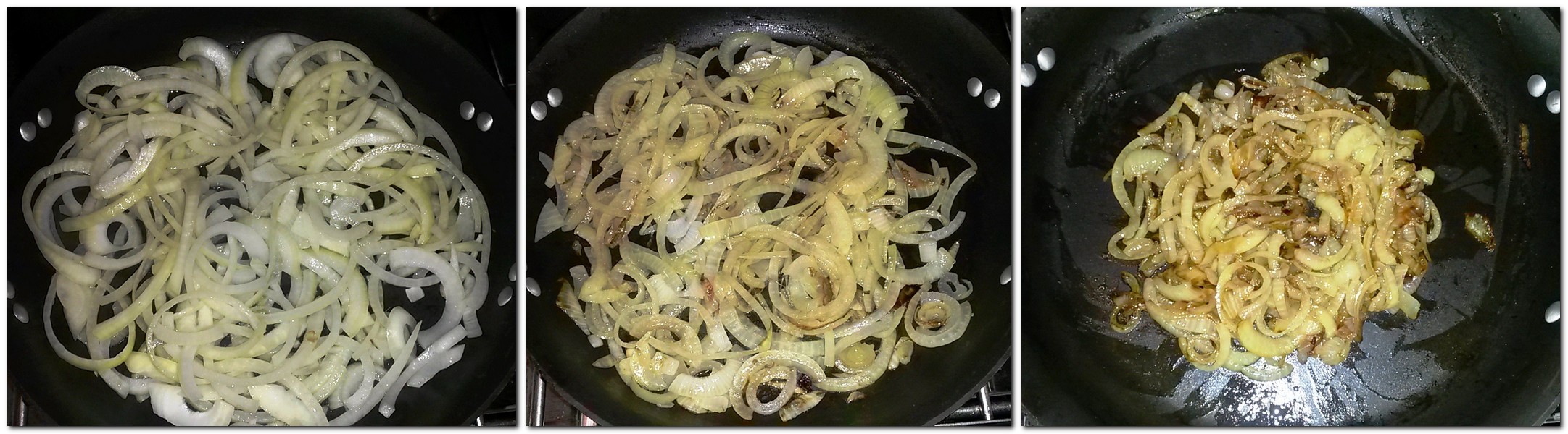 Onions are a staple on most boats because they last forever. We eat them with almost every meal. Caramelized is a favorite. (If these look slightly burned, blame my sis-in-law Debbie for distracting me with her hilarious texts that night.)