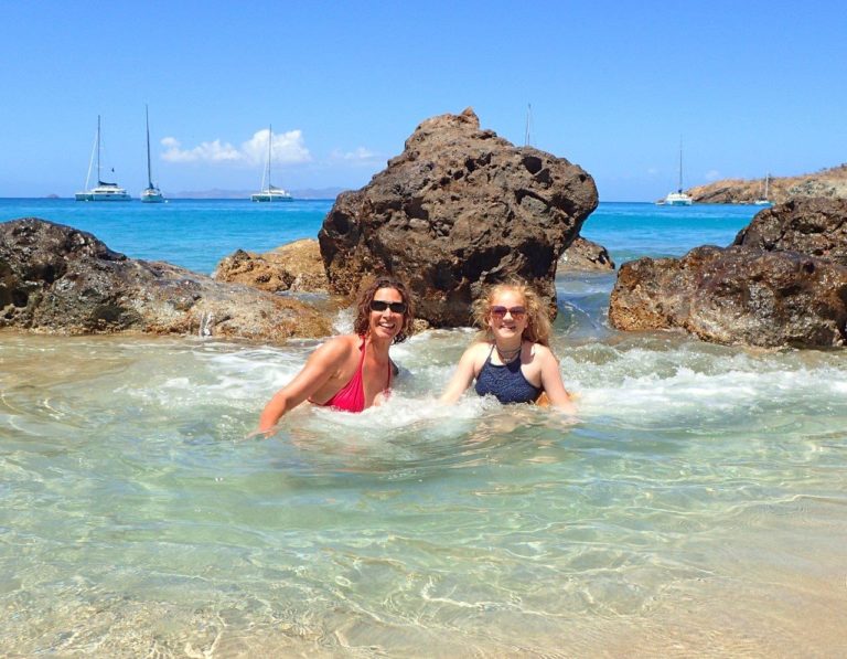 Bubbly pool in Anse Colombier, St. Barts