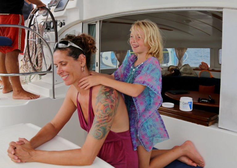The luxury sail included massages by Erin