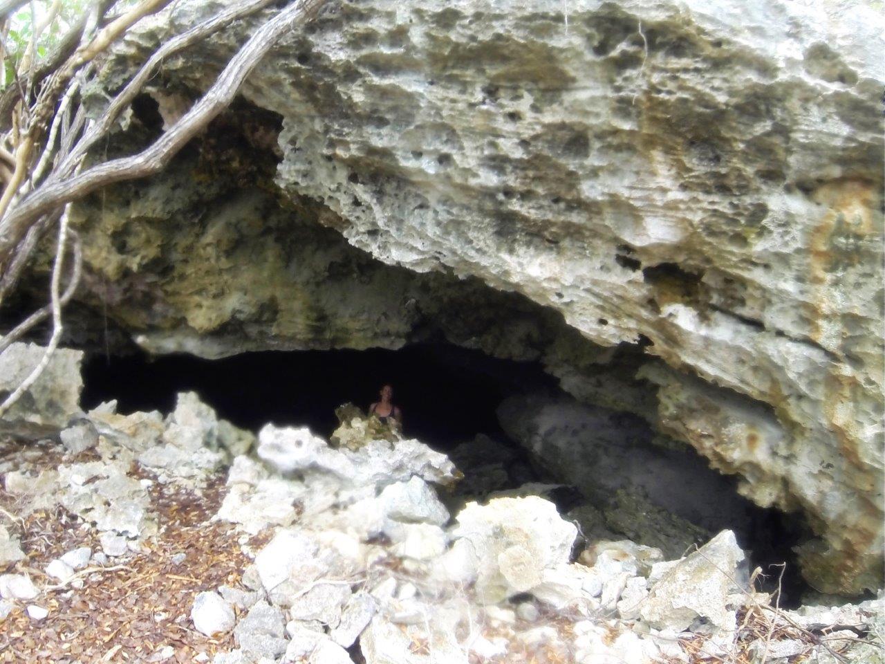Cave entrance from outside